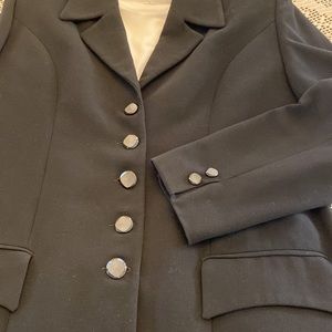 Elegant Black Blazer Italian style Made in Turkey Size 12